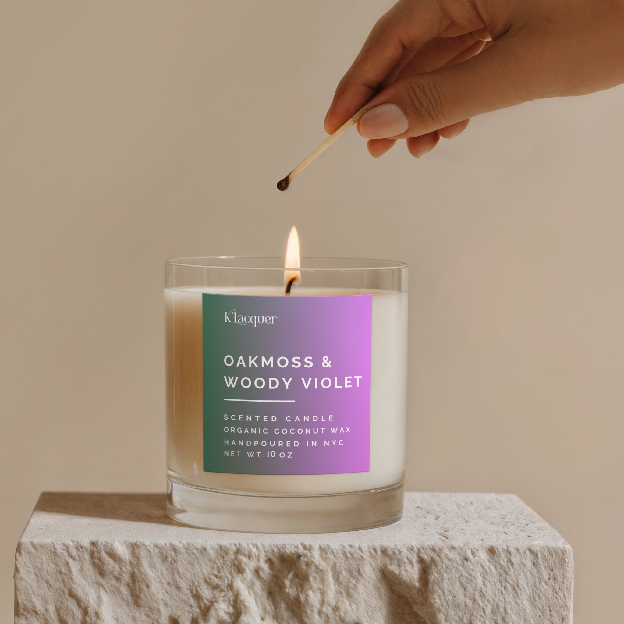 Oakmoss & Woody Violet Candle - K&
